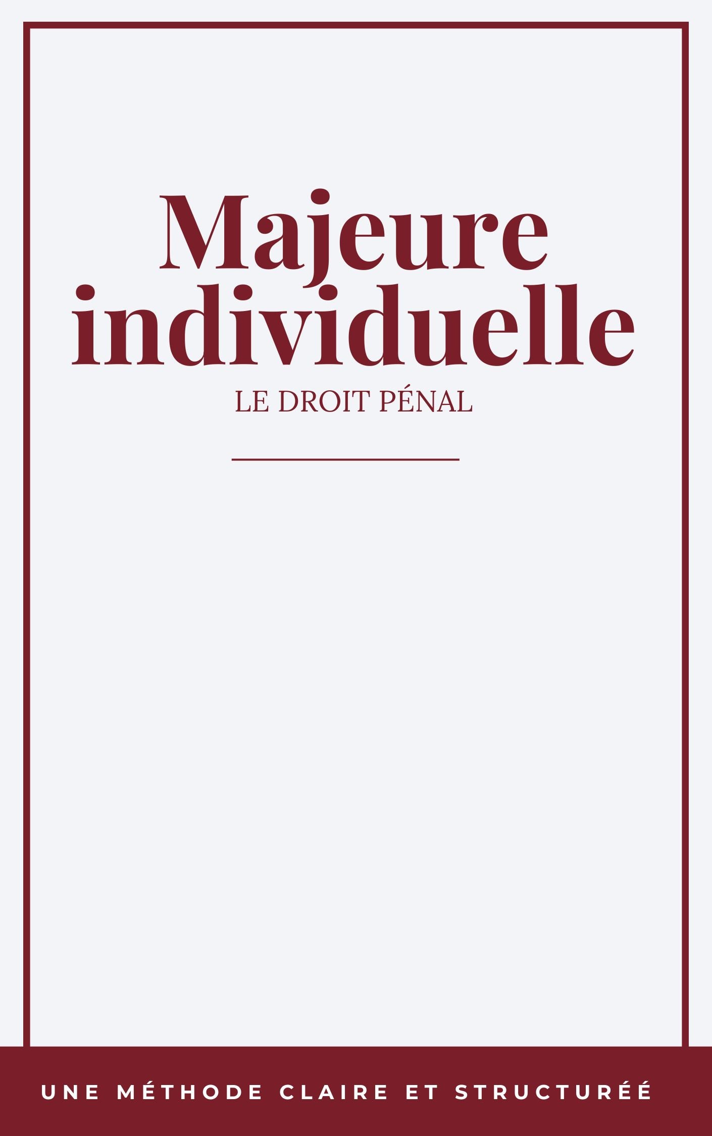 Majeure individuelle - Destruction volontaire de biens