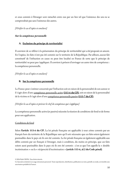 Le droit pénal - Fascicule de majeures et plans types