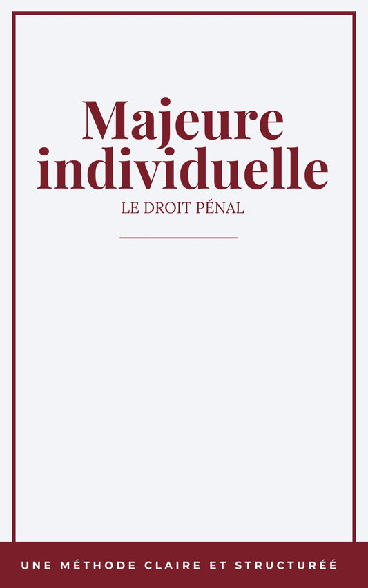 Majeure individuelle -  Destruction volontaire de biens
